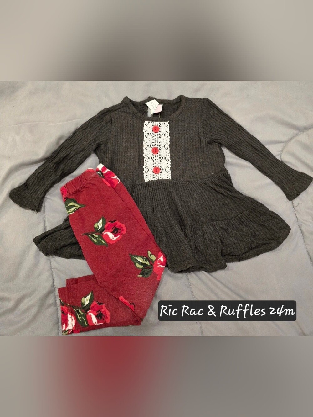 Girls Tunic & Floral Leggings Set